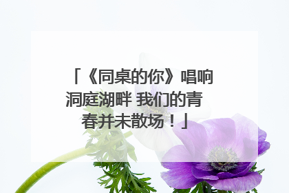 《同桌的你》唱响洞庭湖畔 我们的青春并未散场！