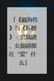 《藏海传》与《折腰》：男频剧、女频剧都在“爱”什么