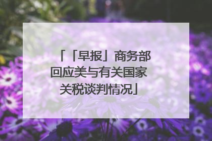 「早报」商务部回应美与有关国家关税谈判情况