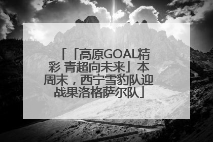 「高原GOAL精彩 青超向未来」本周末，西宁雪豹队迎战果洛格萨尔队