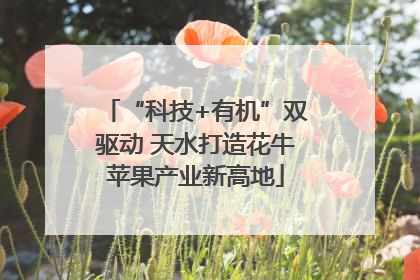 “科技+有机”双驱动 天水打造花牛苹果产业新高地