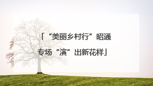 “美丽乡村行”昭通专场“演”出新花样