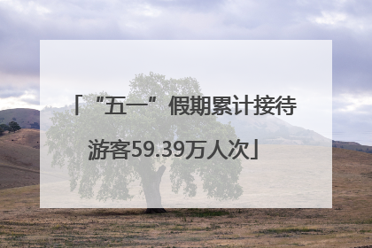 “五一”假期累计接待游客59.39万人次