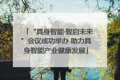 “具身智能·智启未来”会议成功举办 助力具身智能产业健康发展