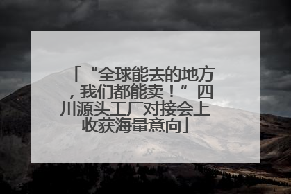 “全球能去的地方，我们都能卖！”四川源头工厂对接会上收获海量意向