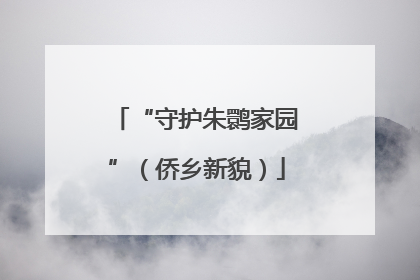 “守护朱鹮家园”（侨乡新貌）