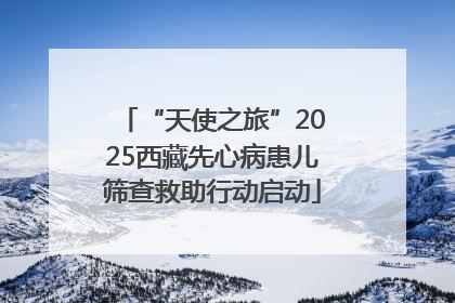 “天使之旅”2025西藏先心病患儿筛查救助行动启动
