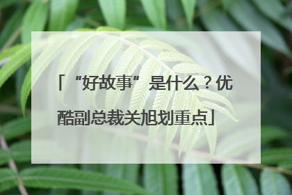 “好故事”是什么？优酷副总裁关旭划重点