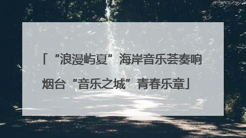 “浪漫屿夏”海岸音乐荟奏响烟台“音乐之城”青春乐章