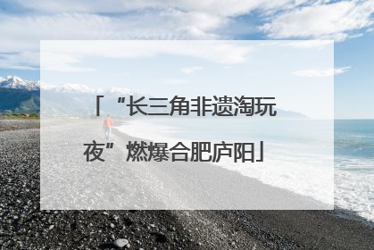“长三角非遗淘玩夜”燃爆合肥庐阳