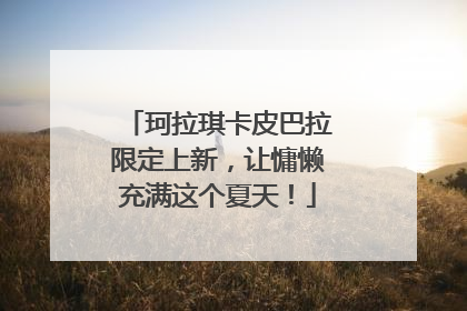 珂拉琪卡皮巴拉限定上新，让慵懒充满这个夏天！