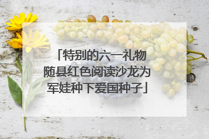 特别的六一礼物 随县红色阅读沙龙为军娃种下爱国种子