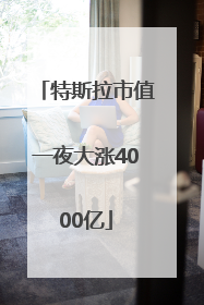 特斯拉市值一夜大涨4000亿
