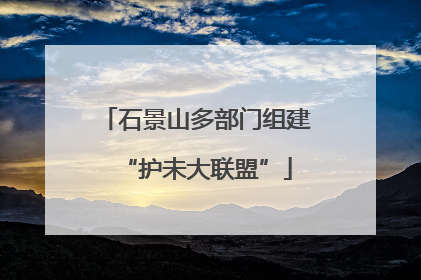 石景山多部门组建“护未大联盟”