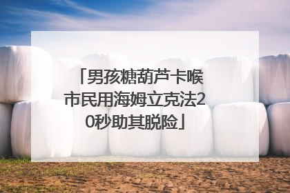 男孩糖葫芦卡喉 市民用海姆立克法20秒助其脱险