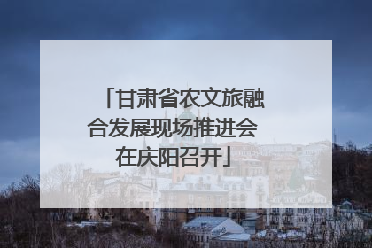 甘肃省农文旅融合发展现场推进会在庆阳召开