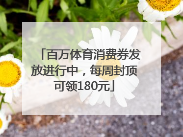 百万体育消费券发放进行中，每周封顶可领180元
