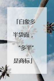 白象多半袋面，“多半”是商标