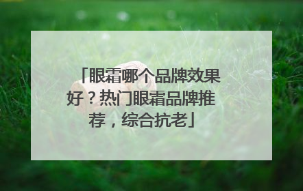 眼霜哪个品牌效果好？热门眼霜品牌推荐，综合抗老