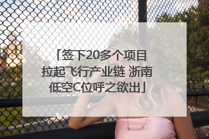 签下20多个项目 拉起飞行产业链 浙南低空C位呼之欲出