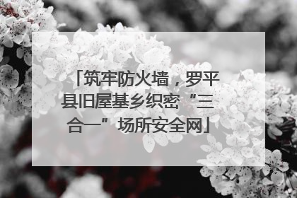 筑牢防火墙，罗平县旧屋基乡织密“三合一”场所安全网