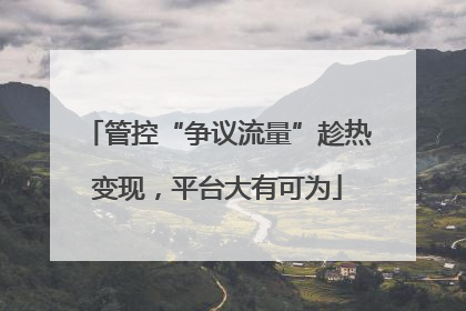 管控“争议流量”趁热变现，平台大有可为