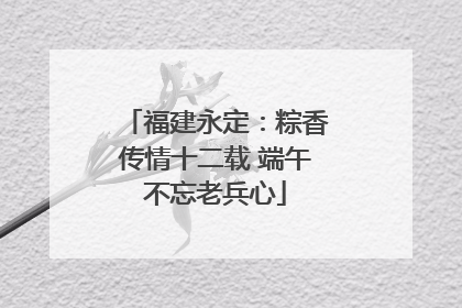 福建永定：粽香传情十二载 端午不忘老兵心