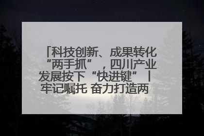 科技创新、成果转化“两手抓”，四川产业发展按下“快进键”丨牢记嘱托 奋力打造两高地两基地一屏障