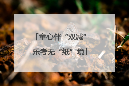 童心伴“双减” 乐考无“纸”境