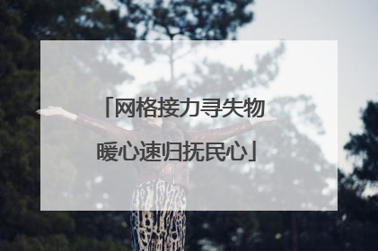网格接力寻失物 暖心速归抚民心