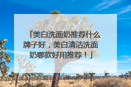 美白洗面奶推荐什么牌子好，美白清洁洗面奶哪款好用推荐！