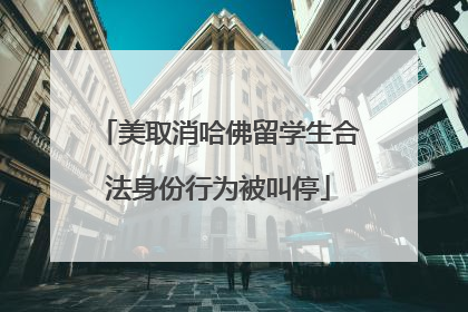 美取消哈佛留学生合法身份行为被叫停
