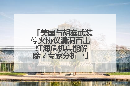 美国与胡塞武装停火协议漏洞百出 红海危机真能解除？专家分析→