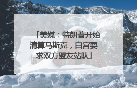 美媒：特朗普开始清算马斯克，白宫要求双方盟友站队