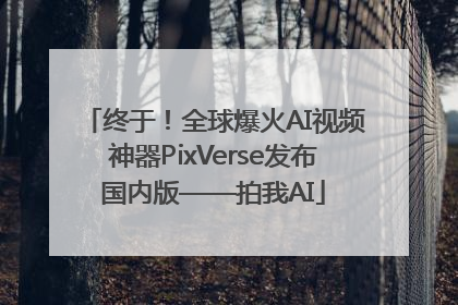 终于！全球爆火AI视频神器PixVerse发布国内版——拍我AI