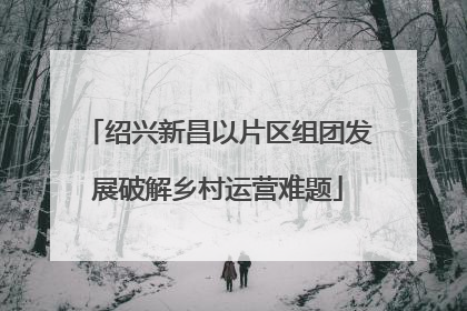 绍兴新昌以片区组团发展破解乡村运营难题