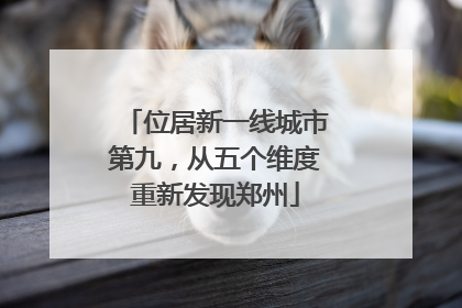 位居新一线城市第九，从五个维度重新发现郑州