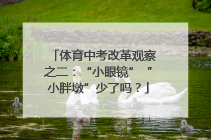 体育中考改革观察之二：“小眼镜”“小胖墩”少了吗？