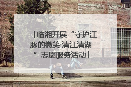 临湘开展“守护江豚的微笑·清江清湖”志愿服务活动