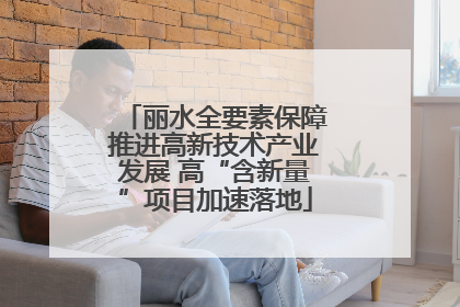 丽水全要素保障推进高新技术产业发展 高“含新量”项目加速落地