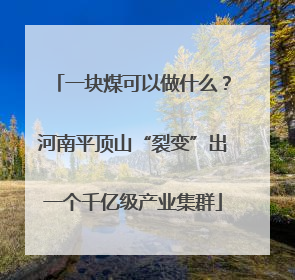 一块煤可以做什么？河南平顶山“裂变”出一个千亿级产业集群