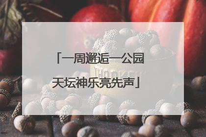 一周邂逅一公园 天坛神乐亮先声