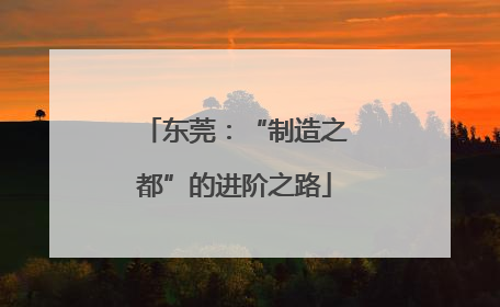 东莞：“制造之都”的进阶之路