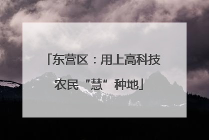 东营区：用上高科技 农民“慧”种地
