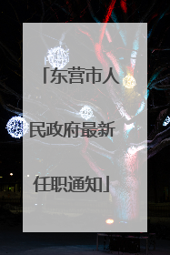 东营市人民政府最新任职通知