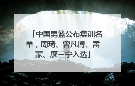 中国男篮公布集训名单，周琦、曾凡博、雷蒙、廖三宁入选