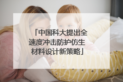 中国科大提出全速度冲击防护仿生材料设计新策略