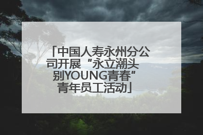 中国人寿永州分公司开展“永立潮头 别YOUNG青春”青年员工活动
