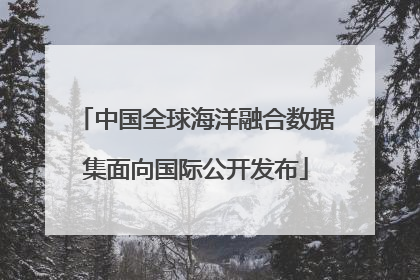 中国全球海洋融合数据集面向国际公开发布