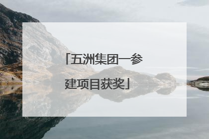 五洲集团一参建项目获奖